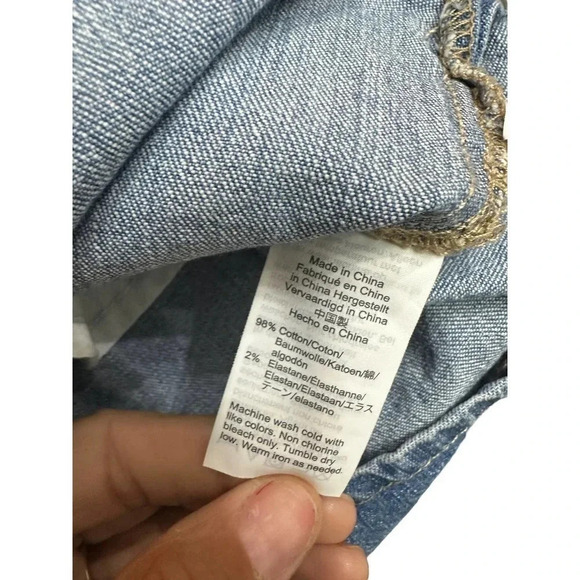 Madewell Blue Denim Zip Front Long Sleeve Shirt Dress Size XS - Picture 8 of 10